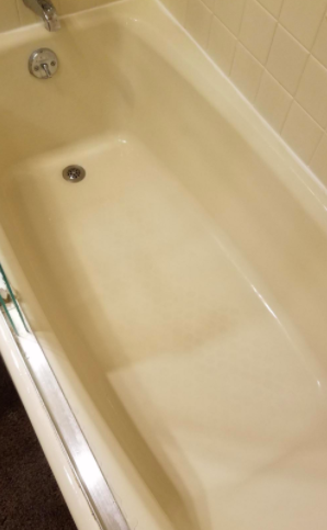 Cleaning Their Bathroom, How To Get Black Stains Out Of Bathtub