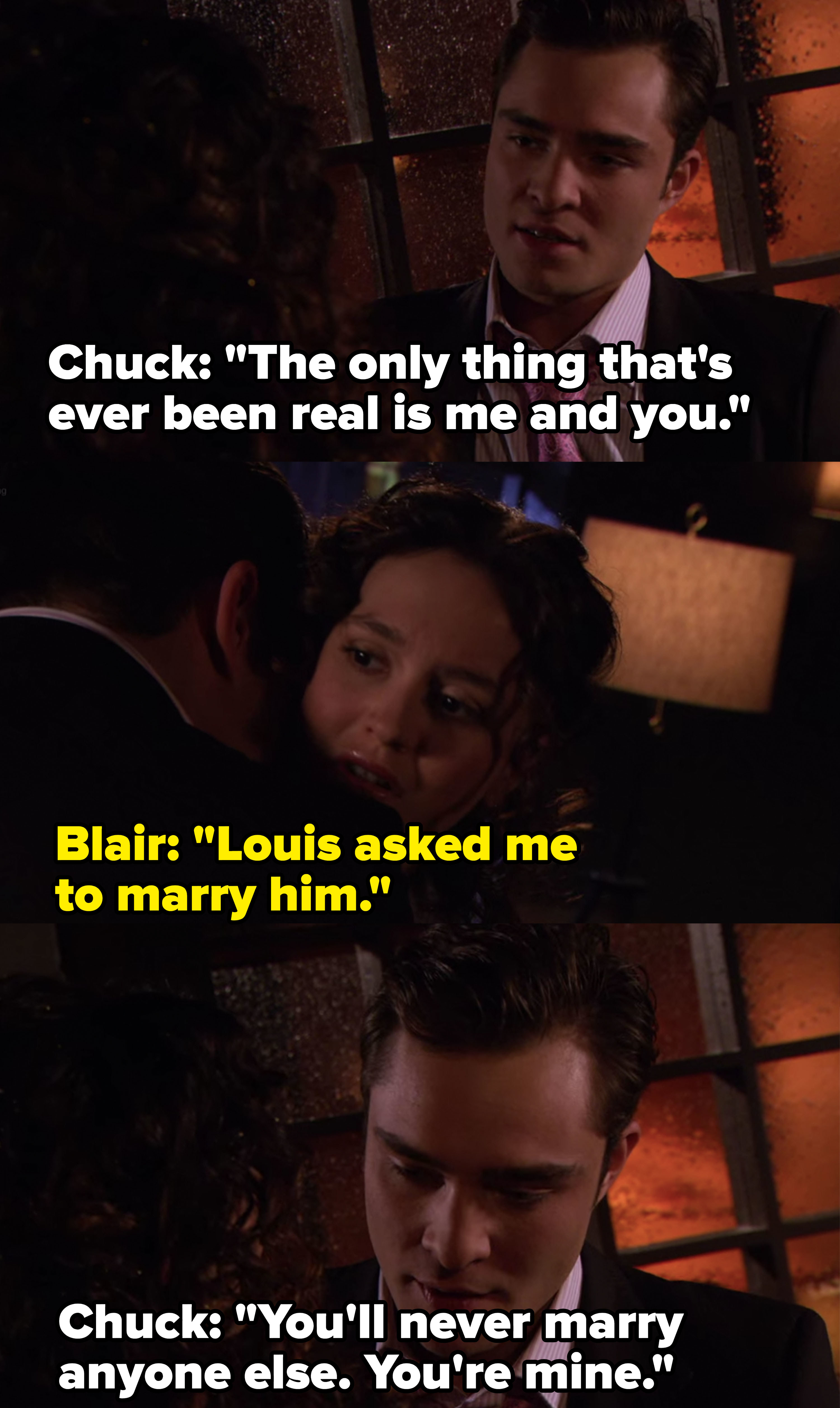 Chuck says Blair will never marry anyone else because she&#x27;s &quot;his&quot;