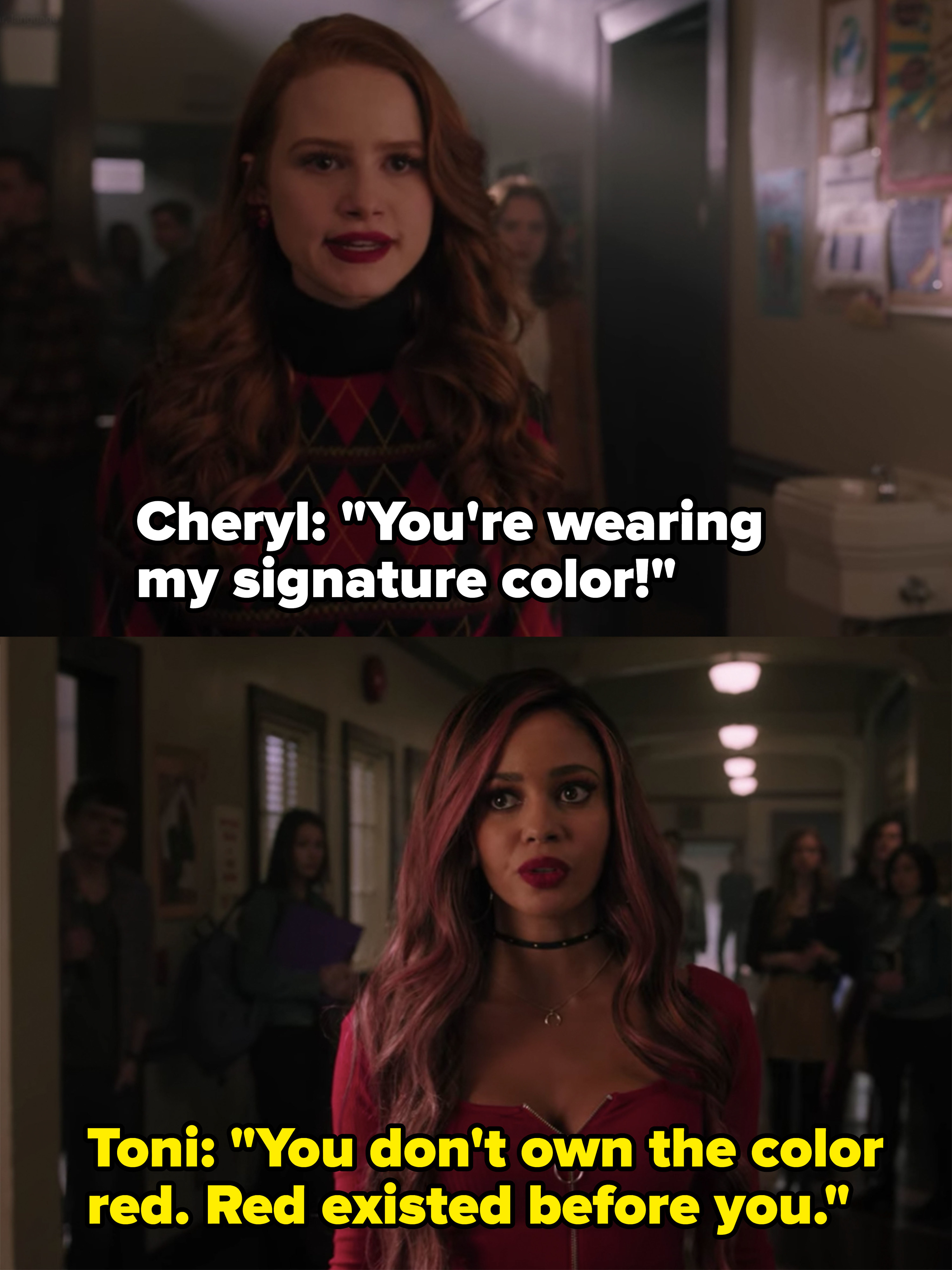 Cheryl gets mad at Toni for wearing her &quot;signature color&quot;