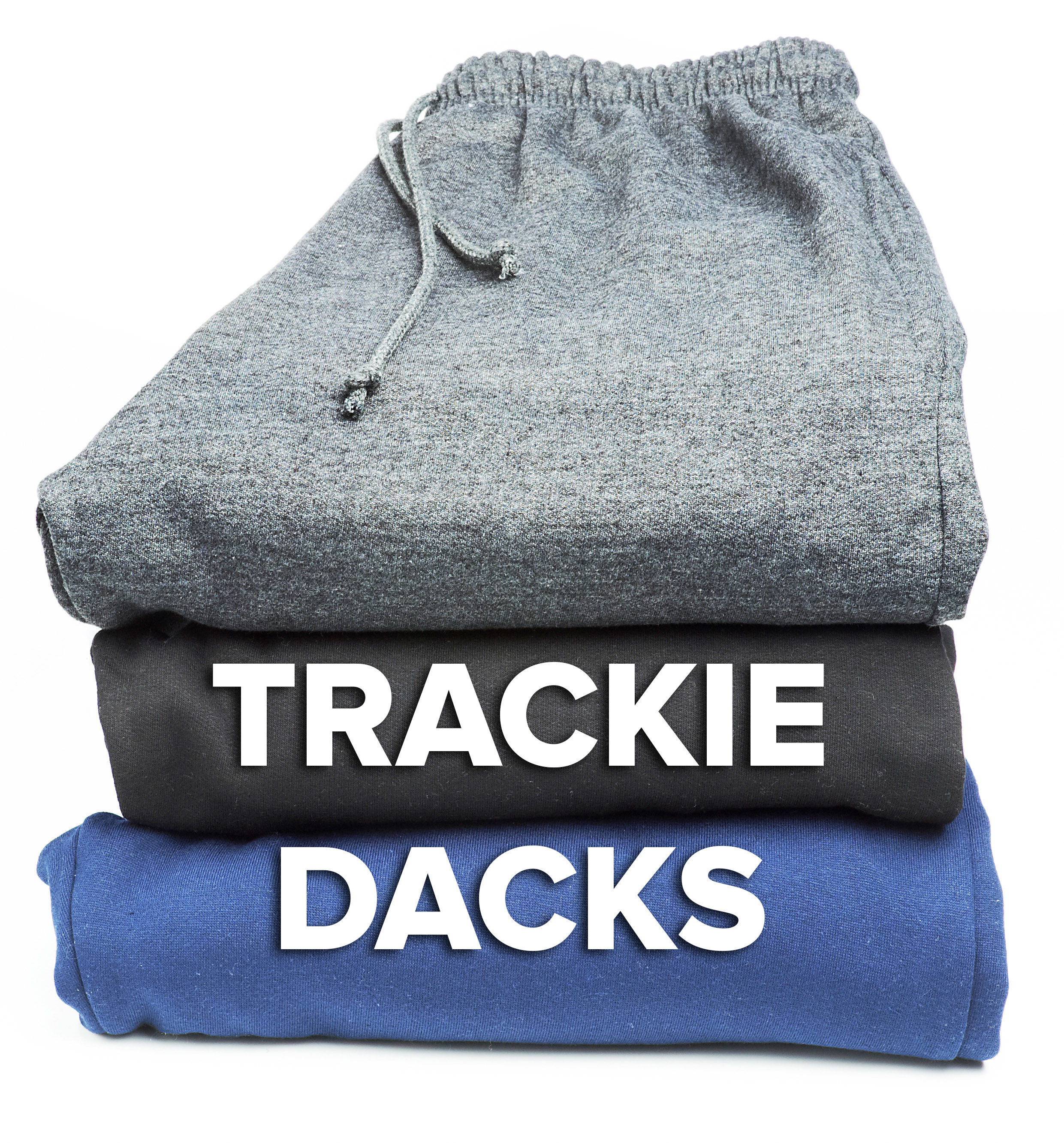 A stack of track pants 