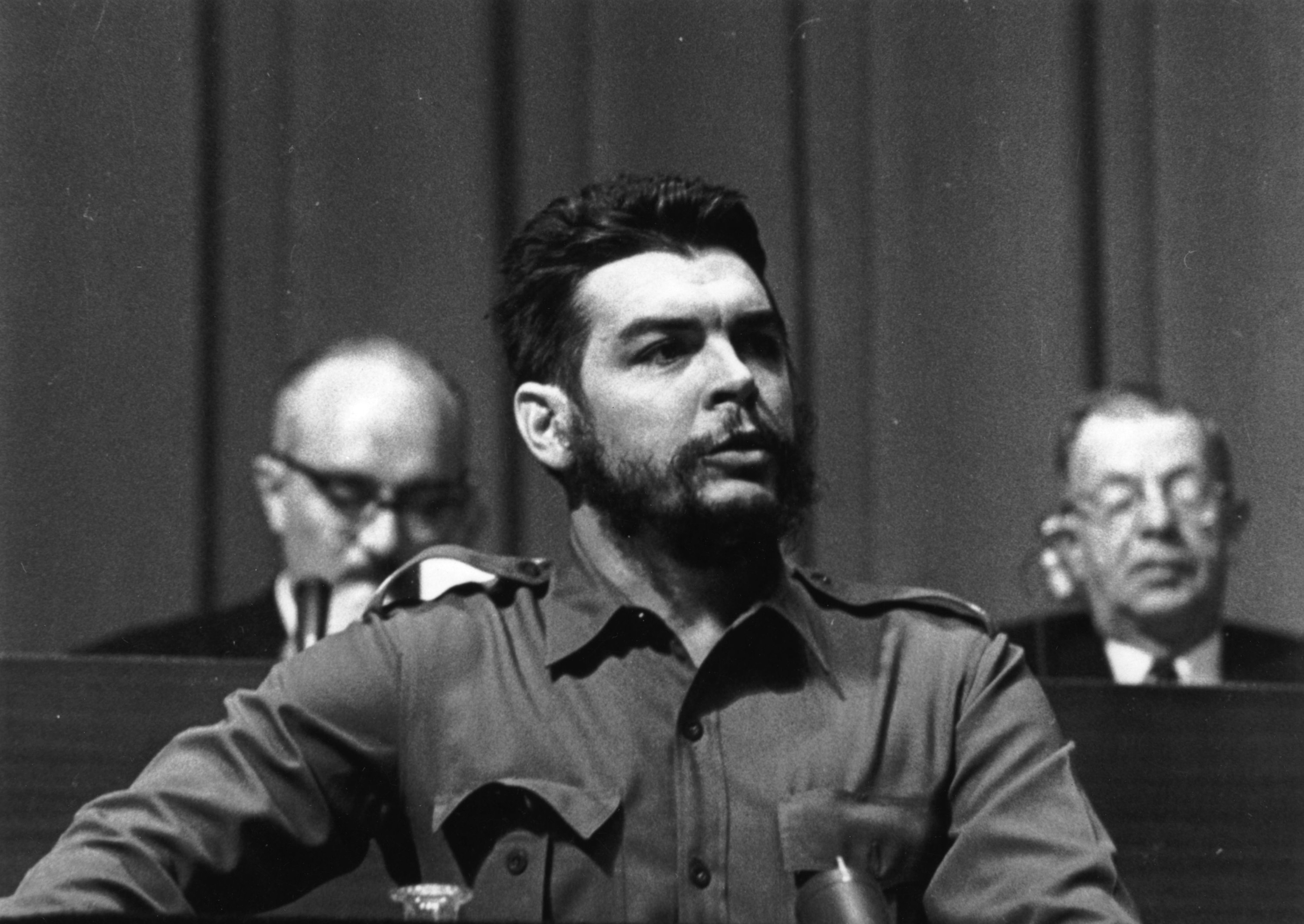 Che Guevara speaking at the World Commerce and Development Conference at the Palace des Nations at Geneva in 1964