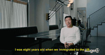 Justin Lin saying, &quot;I was eight years old when we immigrated to the US&quot;