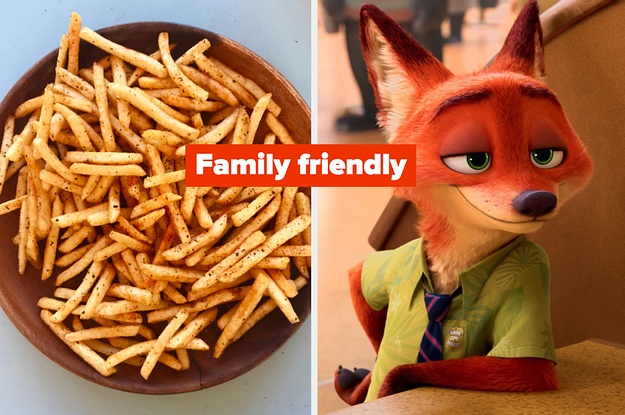 Family friendly with zootopia screenshot and french fries