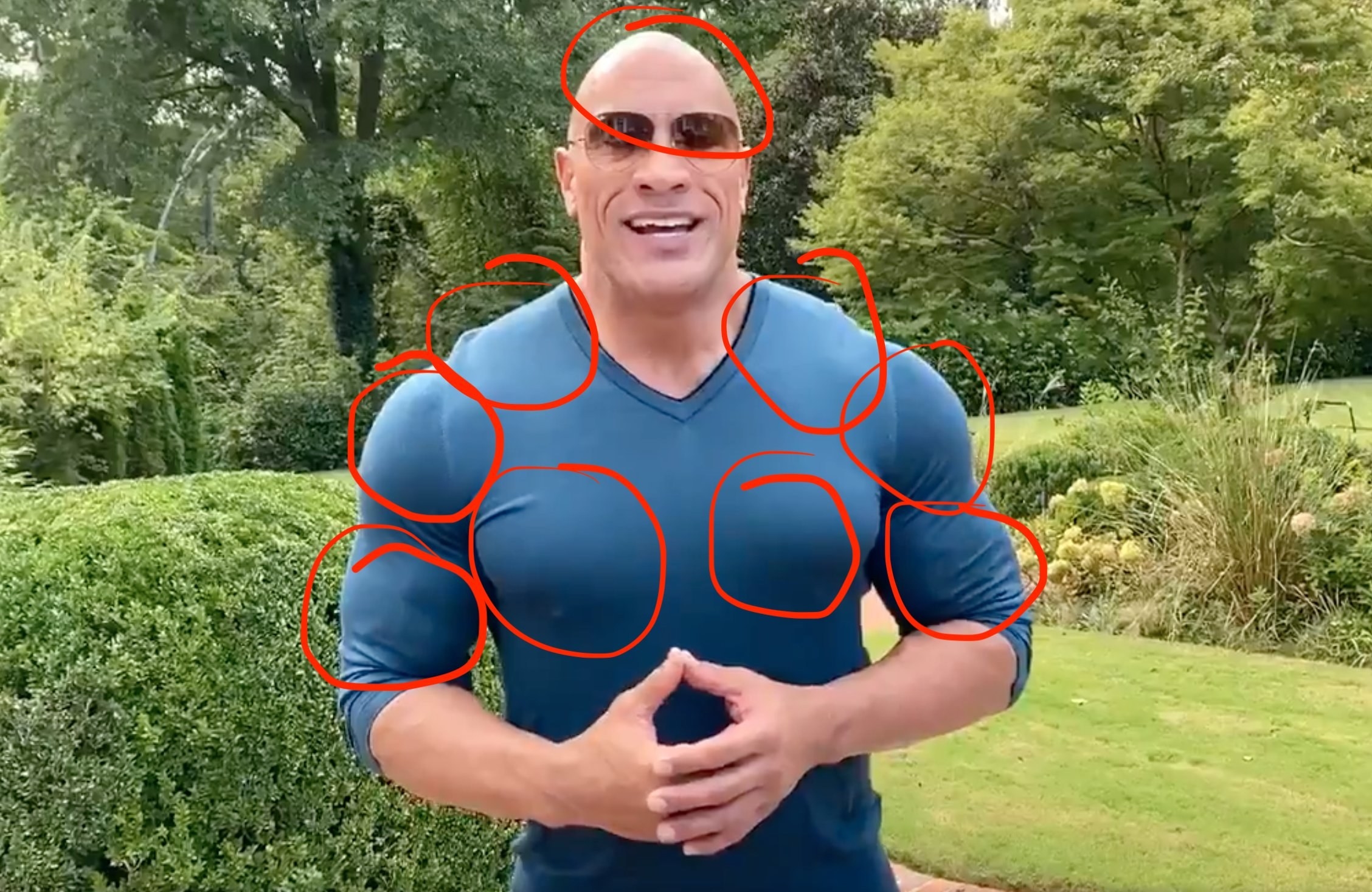 Dwayne Johnson in Tight Shirts Pictures