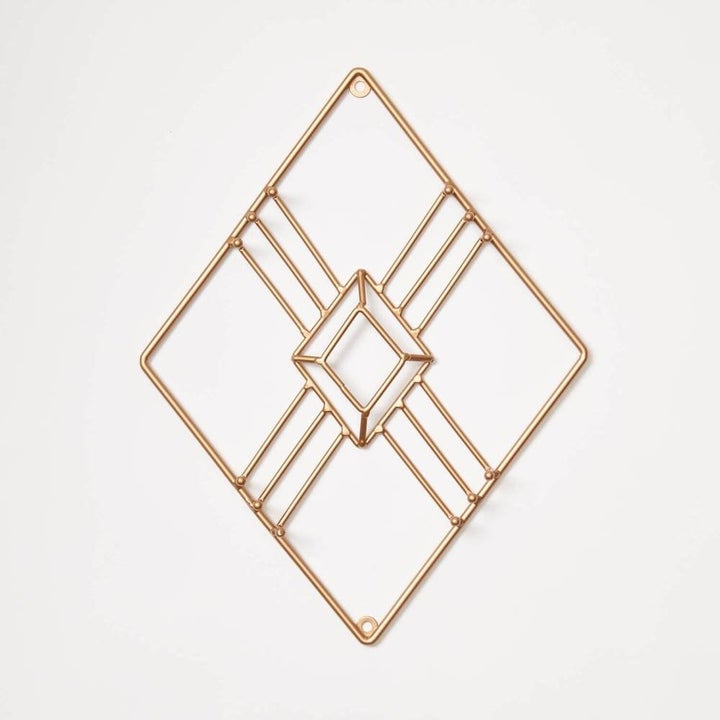 The product hanging on a wall