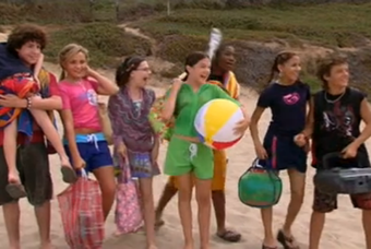 Zoey 101 gang at the beach