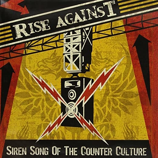 album cover of Siren Song of the Counter Culture showing a speaker hanging from a track blaring music