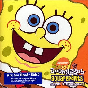 album cover of SpongeBob Squarepants with Spongebob&#x27;s face blown up 