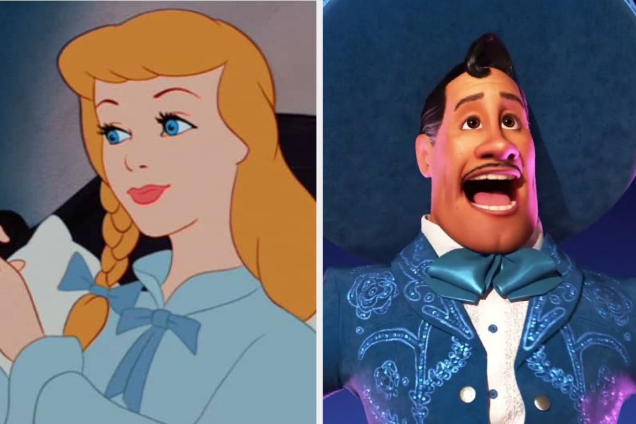 Cinderella and Ernesto de la Cruz from &quot;Coco.&quot;