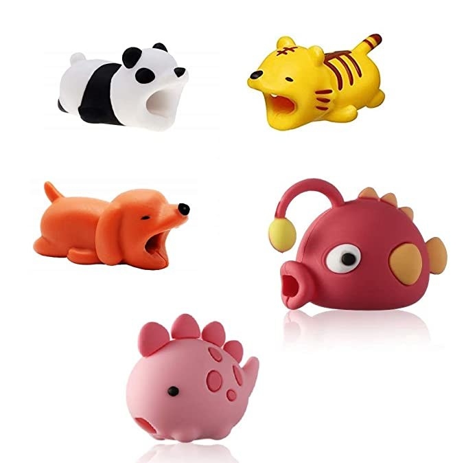 Animal shaped cable protectors.