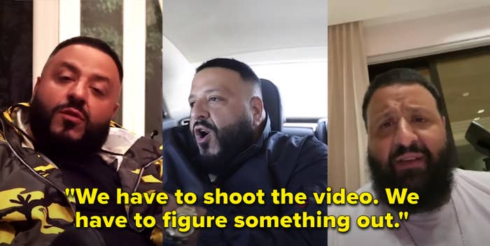 In one of his video calls, Khaled says, &quot;We have to shoot the video; we have to figure something out&quot;