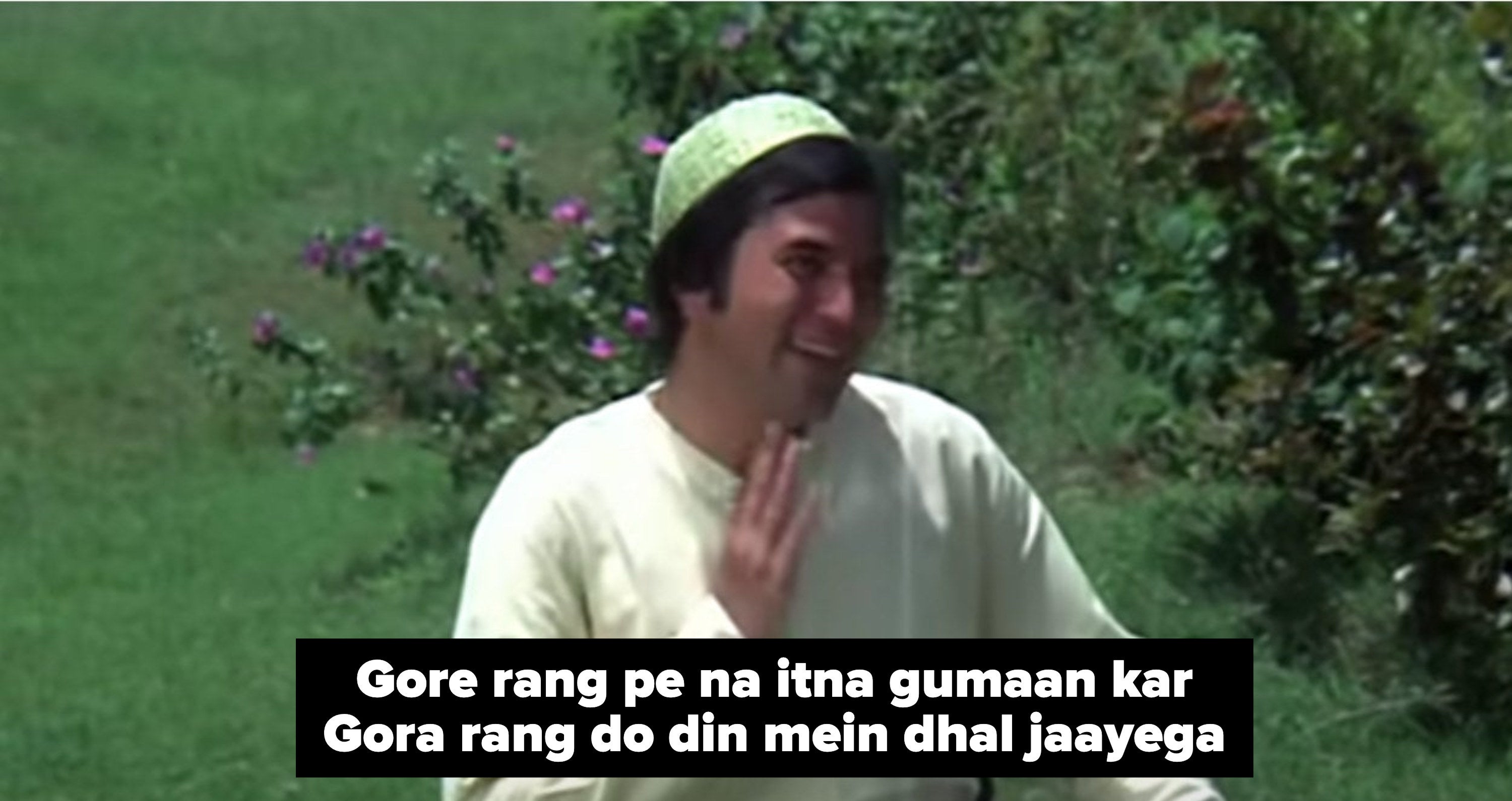 rajesh khanna smiles and sings in a still from the movie roti