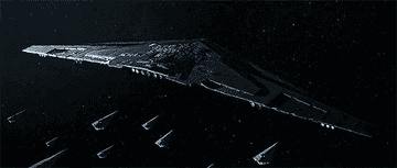 Holdo&#x27;s rebel alliance ship rips through a star destroyer