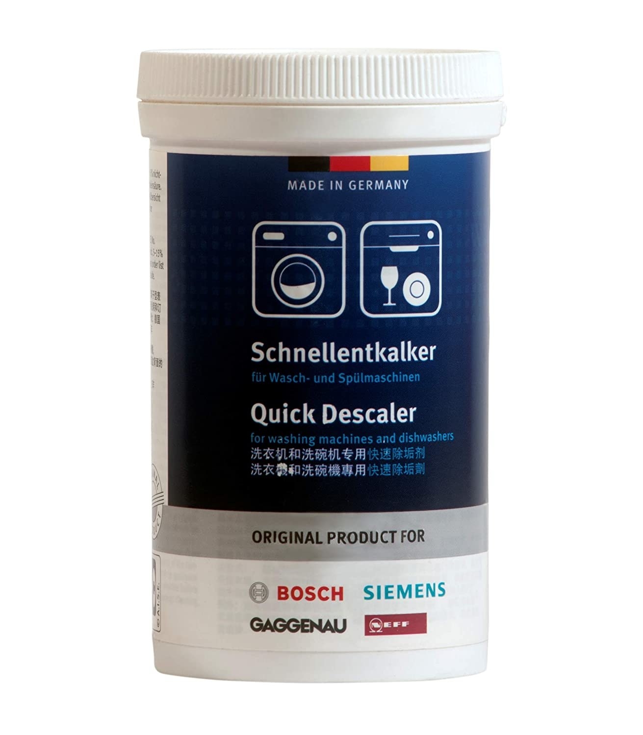 Package of the washing machine descaler.