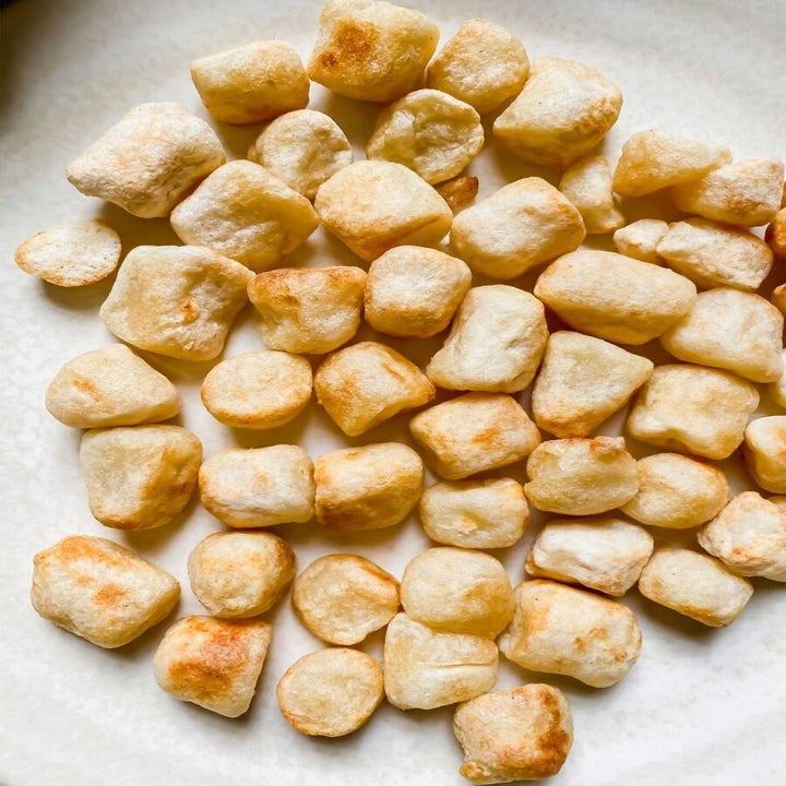 A plate of crispy cauliflower gnocchi.
