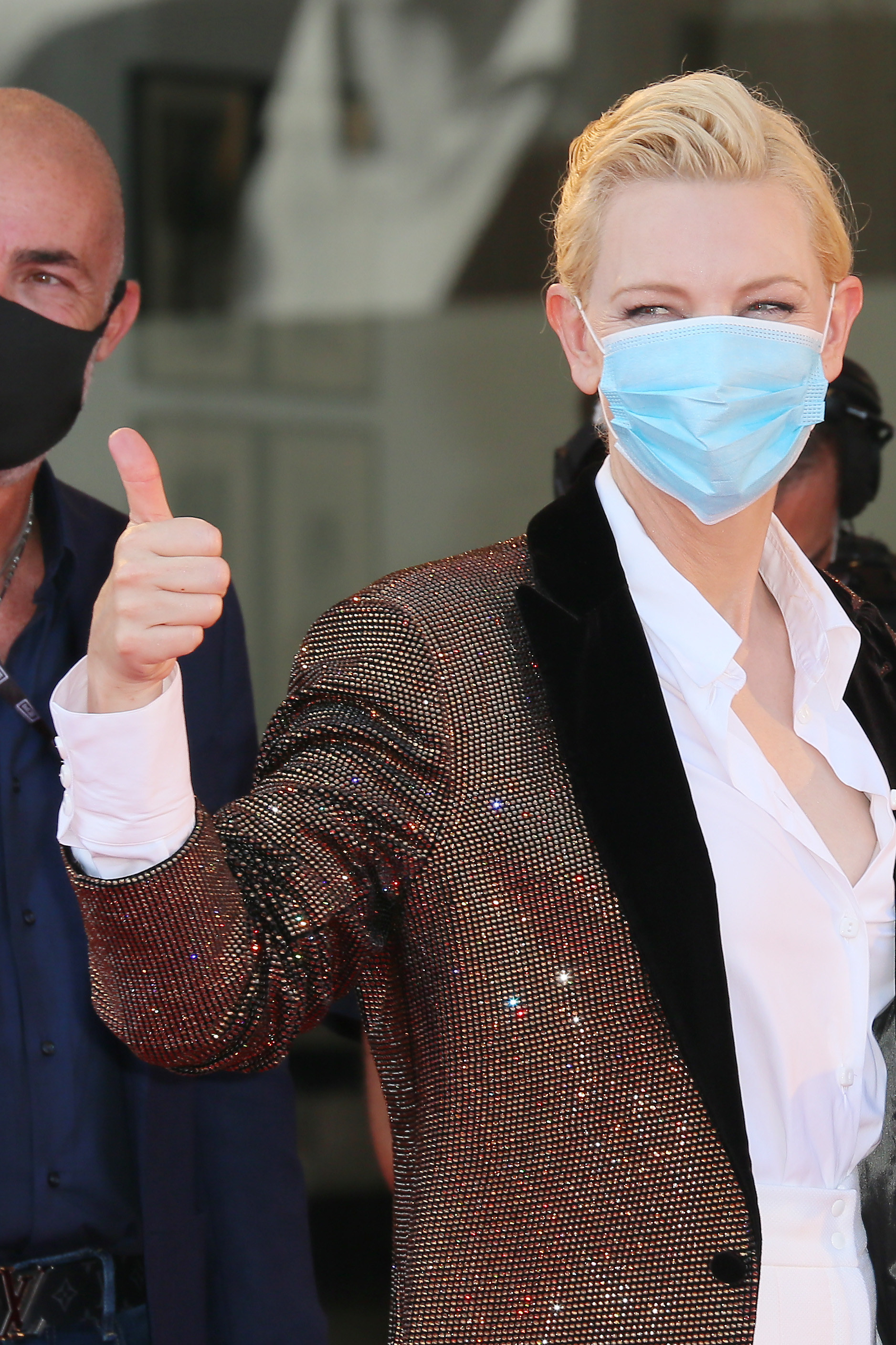 Download Cate Blanchett Wore A Mask And Looked Amazing As Usual PSD Mockup Templates