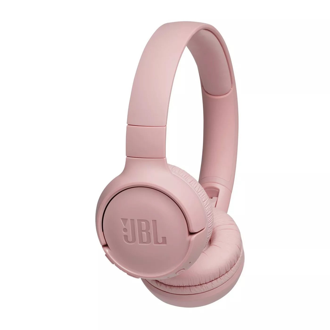 The on-ear JBL headphones in pink