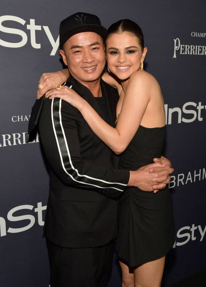 Selena Gomez hugging Hung Vanngo
