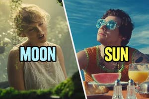 Taylor Swift as the moon and Harry Styles as the sun