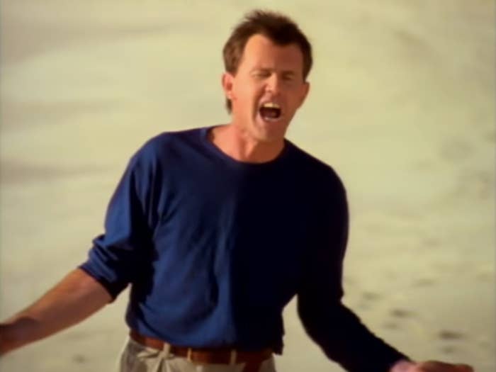 Daryl Braithwaite reacting expressively