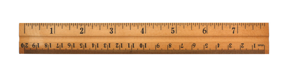 a wooden ruler