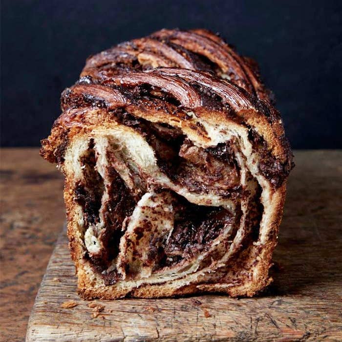 Thick sliced of chocolate babka from Breads Bakery