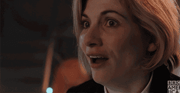 A GIF of a person smiling and say Oh, brilliant