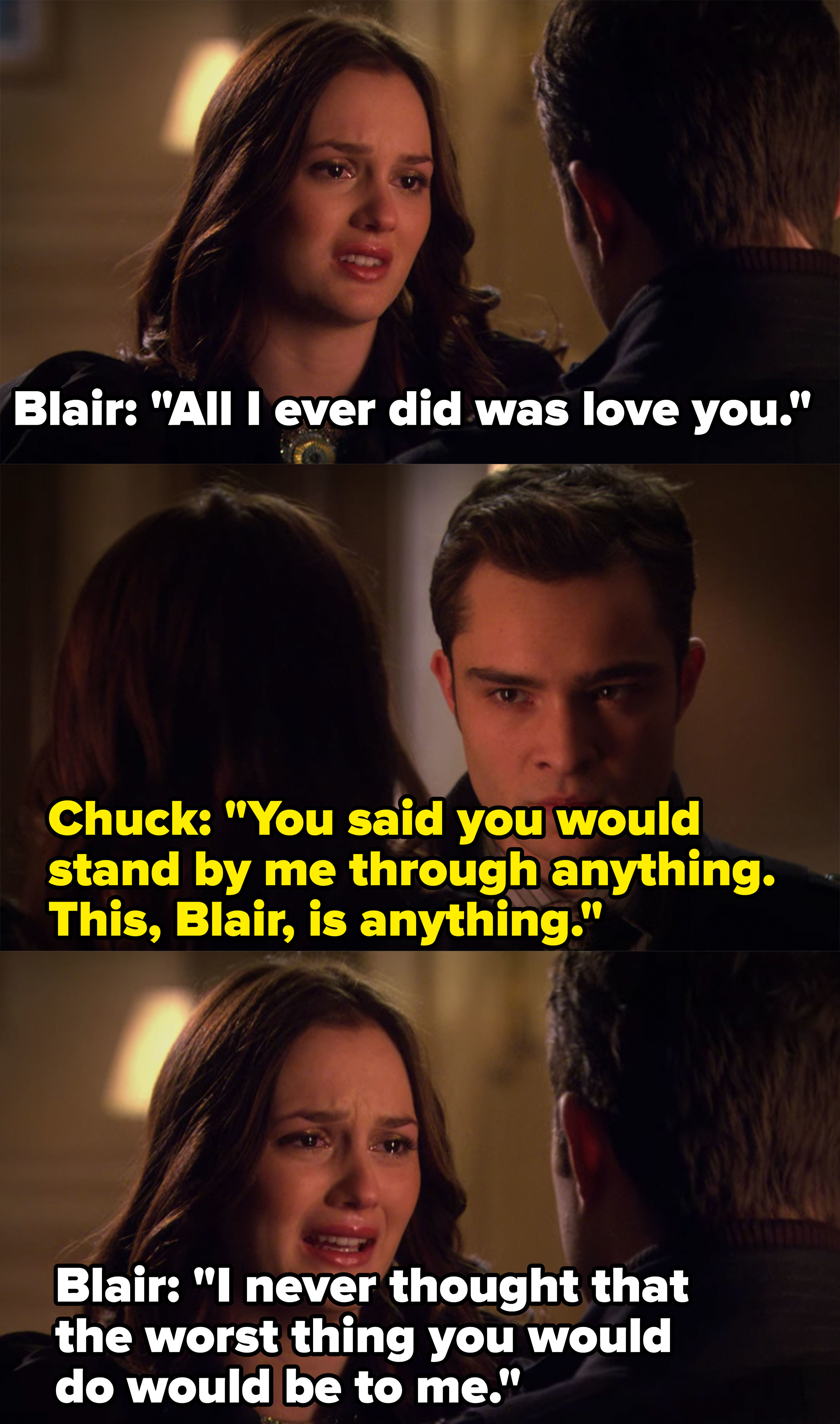 Blair says she never thought the worst thing Chuck did would be to her