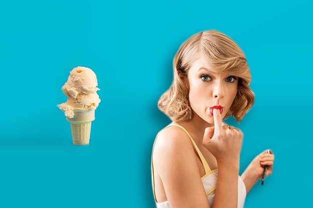 Taylor Swift eating some delicious ice cream