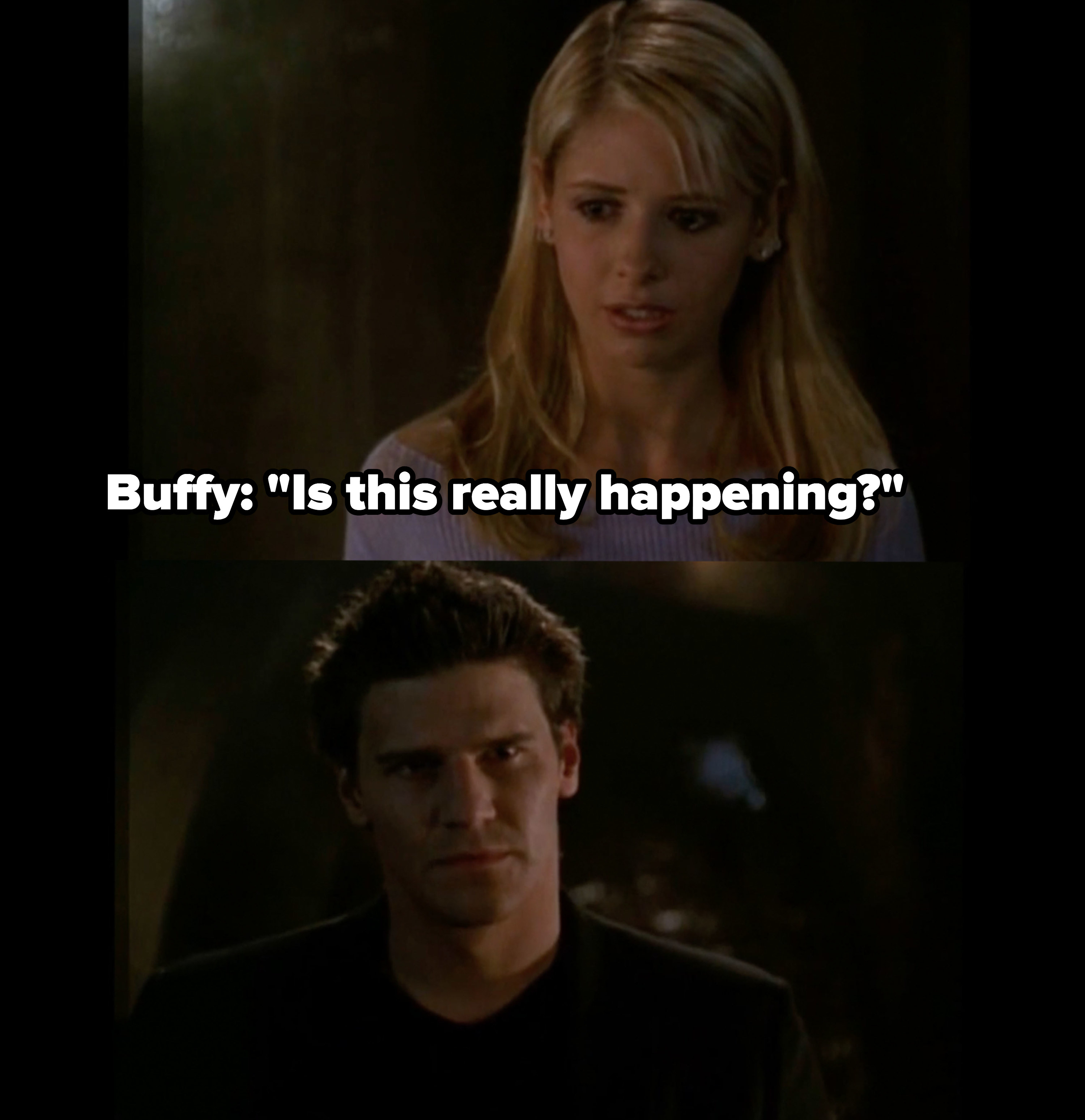 Buffy to Angel: &quot;Is this really happening?&quot;