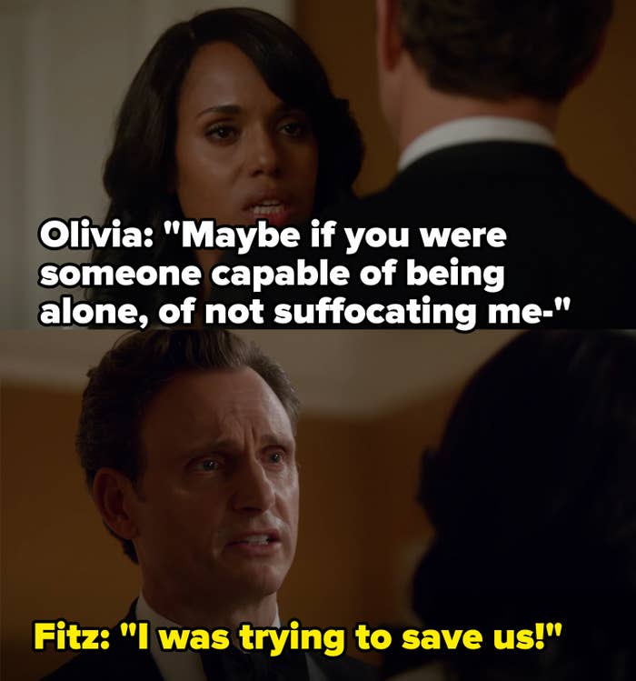 Olivia says Fitz is suffocating her, Fitz says he was only trying to save them