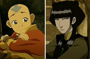 Aang and Mai from "Avatar: The Last Airbender"