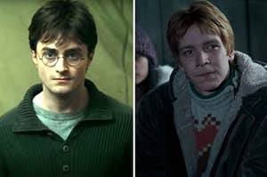 (left) Harry Potter; (right) Fred Weasley