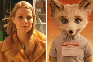 An image of Margot from Royal Tenenbaums next to an image of Kristofferson from Fantastic Mr Fox
