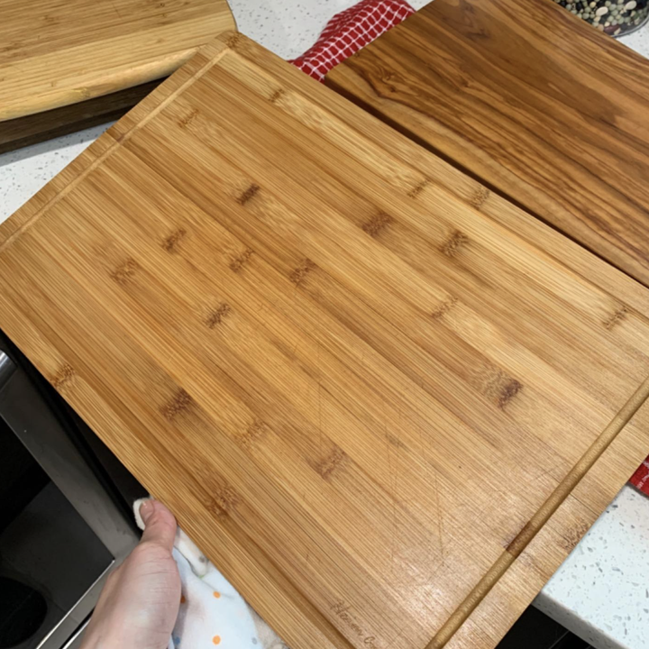 the same cutting board looking revitalized 