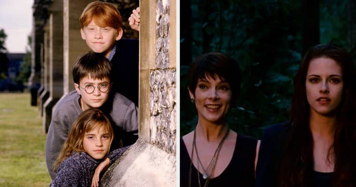 Ron, Harry, and Hermione, and Alice and Bella