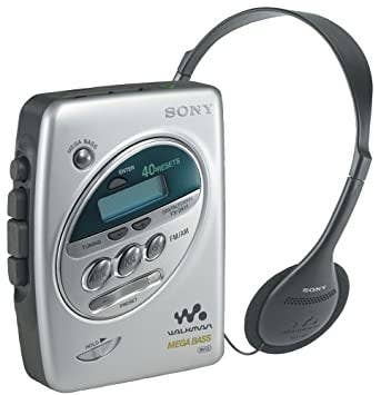 A 90s walkman and headphones