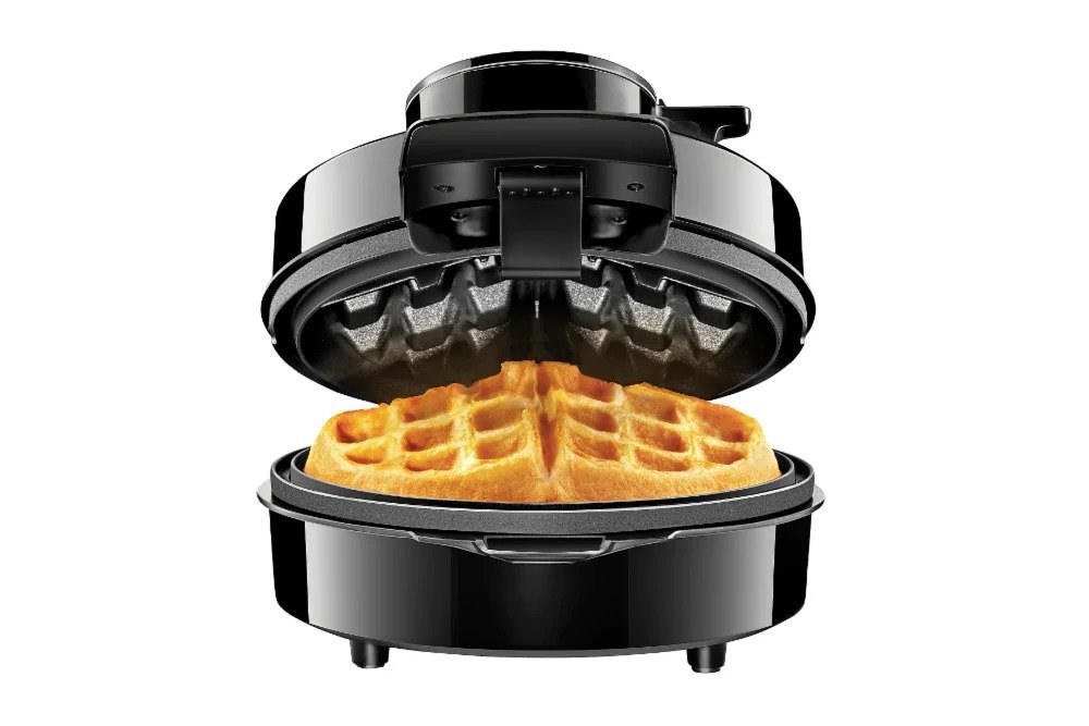 The waffle maker in black