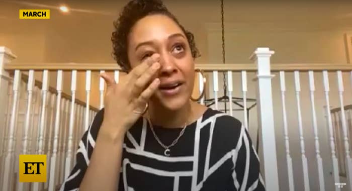 Tia Mowry crying