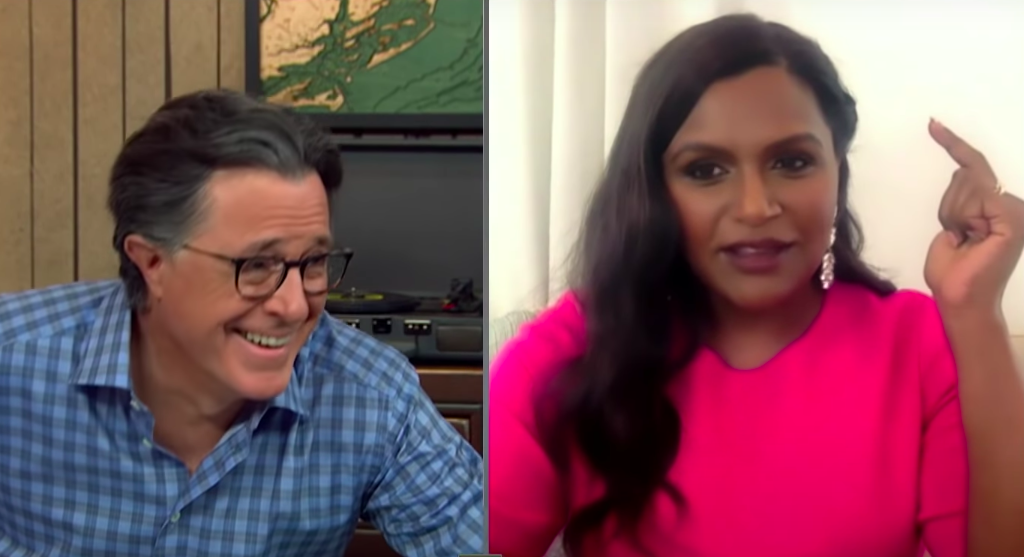 Mindy Kaling on Stephen Colbert&#x27;s talk show