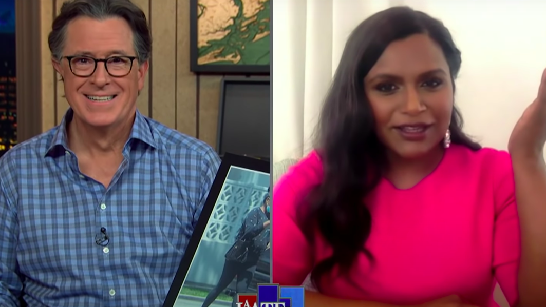 Mindy Kaling on Stephen Colbert&#x27;s talk show