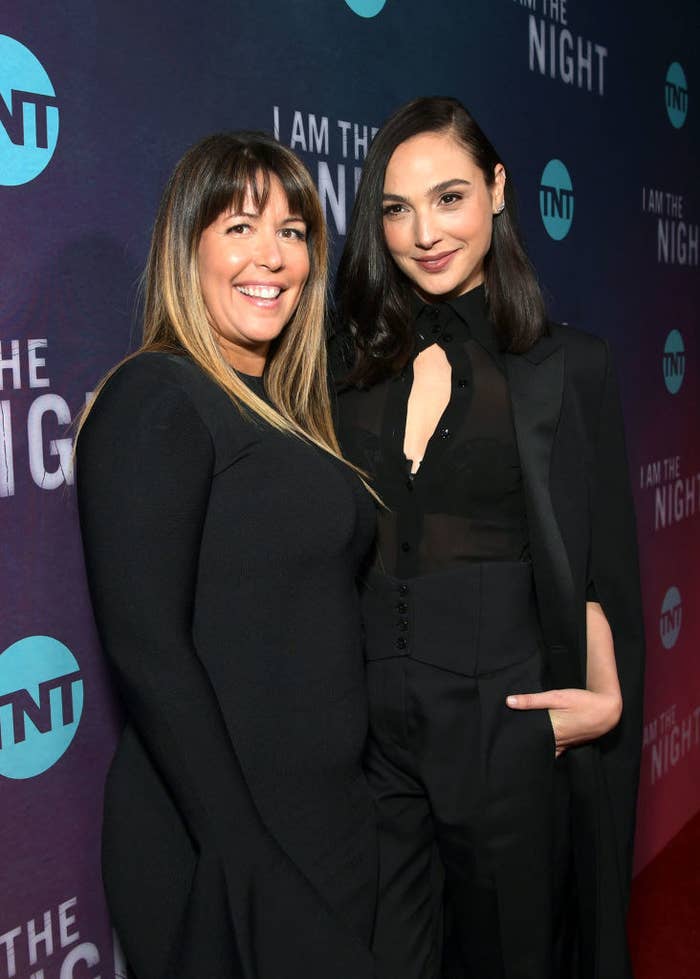 Gal Gadot and Patty Jenkins smiling together