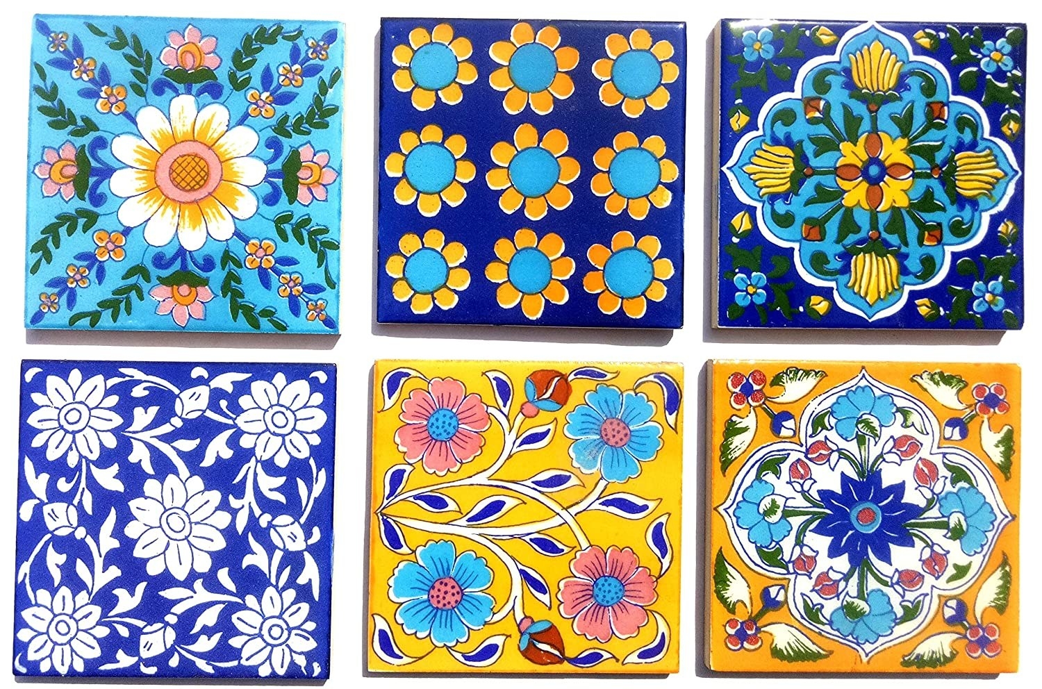 Blue pottery tiles