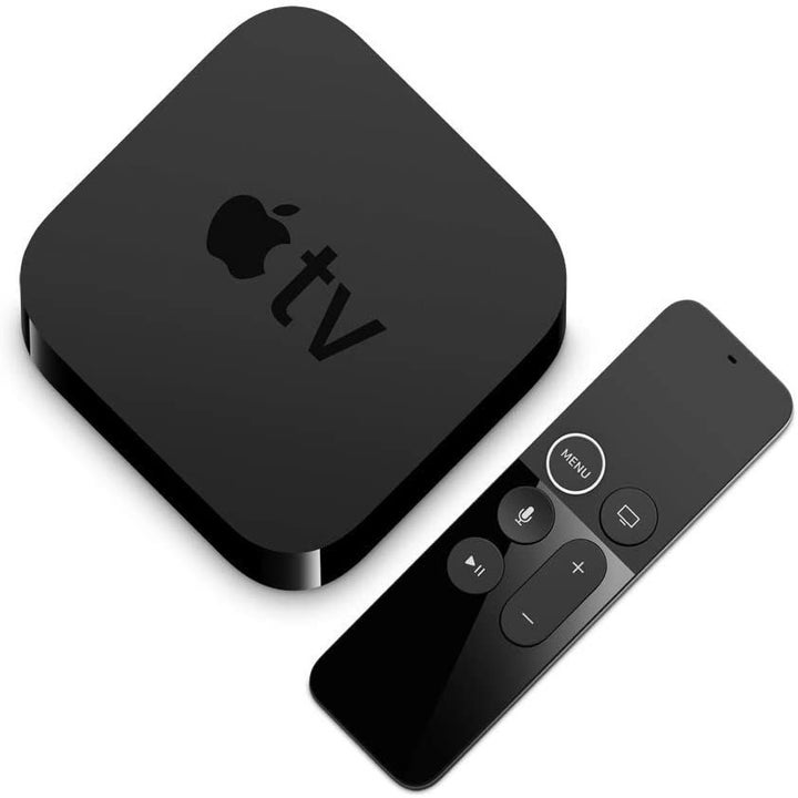 The Apple TV console box and remote