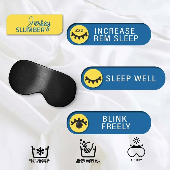 The eye mask allows wearers to blink freely while still augmenting the quality of sleep