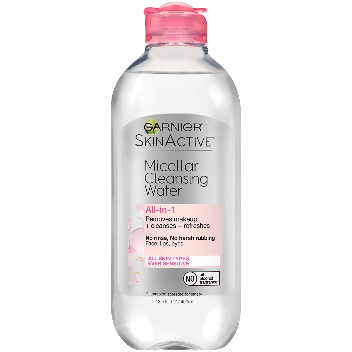 A bottle of the Garnier Micellar Cleansing Water.