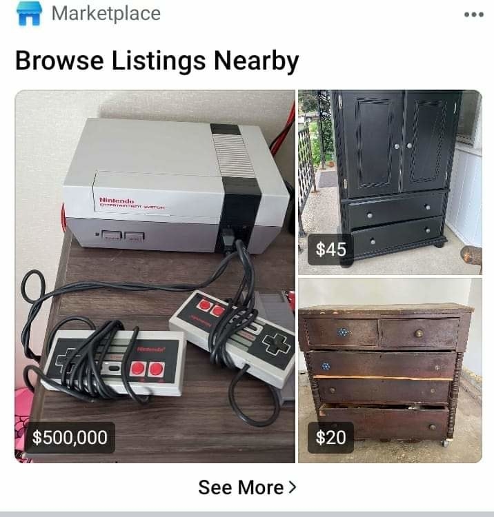 An original Nintendo that&#x27;s listed on Marketplace for $500,000