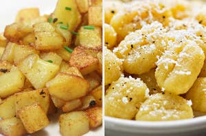 home fries and potato gnocchi 