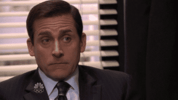 Steve Carrel in the office laughingly saying &quot;what!?&quot;