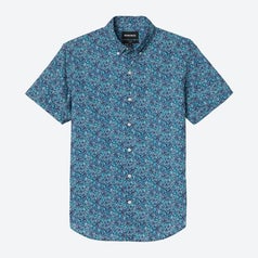 Riviera shirt in blue garden floral 